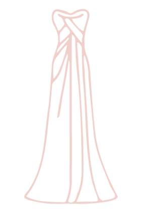 Das Bild zeigt eine Illustration eines Brautkleids der Stilrichtung Boho / Vintage; selbstverständlich führen wir auch Boho- und Vintage-Brautkleider bei uns in Coesfeld bei Münster