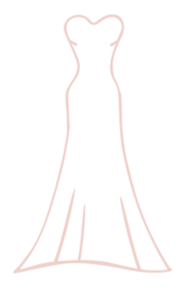 Das Bild zeigt eine Illustration eines Brautkleids der Stilrichtung Fit and Flare; selbstverständlich führen wir auch Fit-and-Flare-Brautkleider bei uns in Coesfeld bei Münster